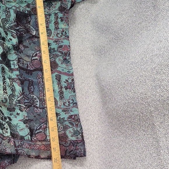 Vintage Citron Santa Monica Jacket embroidered green and Burgundy Size S - Picture 8 of 9